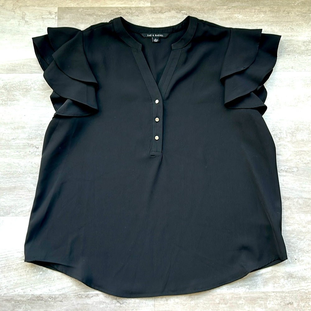 Zac & Rachel Flutter Sleeve Blouse